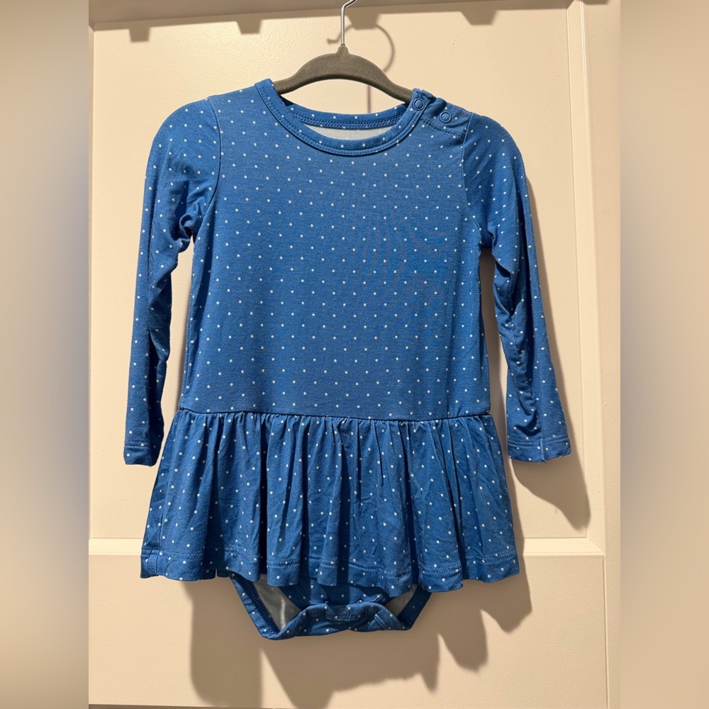 Gigi & Max Blue Longsleeve Twirl Bodysuit 6-12M